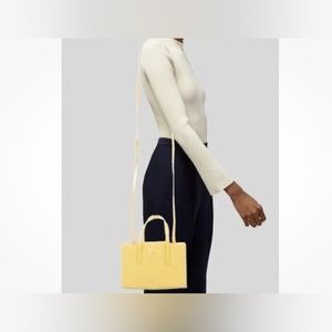 Juun j Mini Leather Tote Yellow Bag